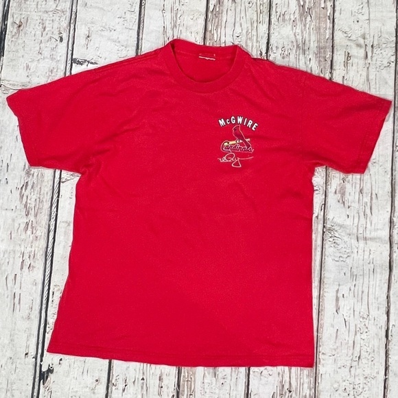 Vintage 90s Mark McGwire St. Louis Cardinals MLB Baseball Sports 1990s Tshirt - Picture 2 of 6